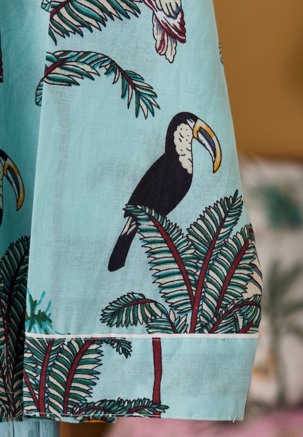 Cotton Jungle Print Pyjamas- Jade