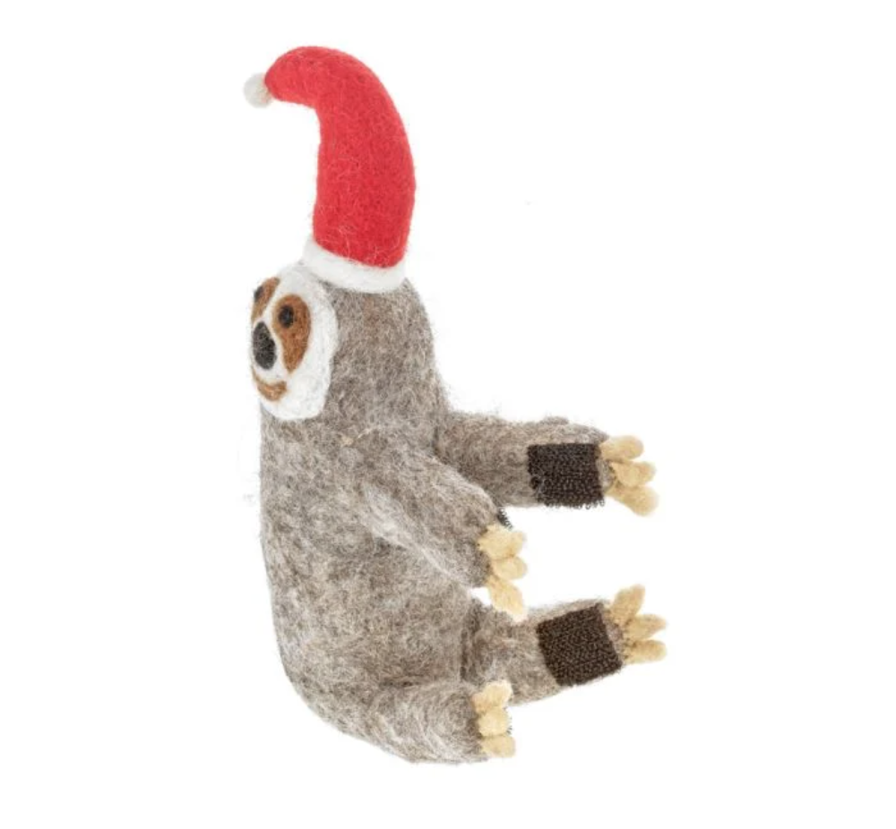 Christmas Sloth Felt Tree Topper