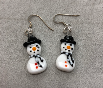 Mini Snowman Earrings