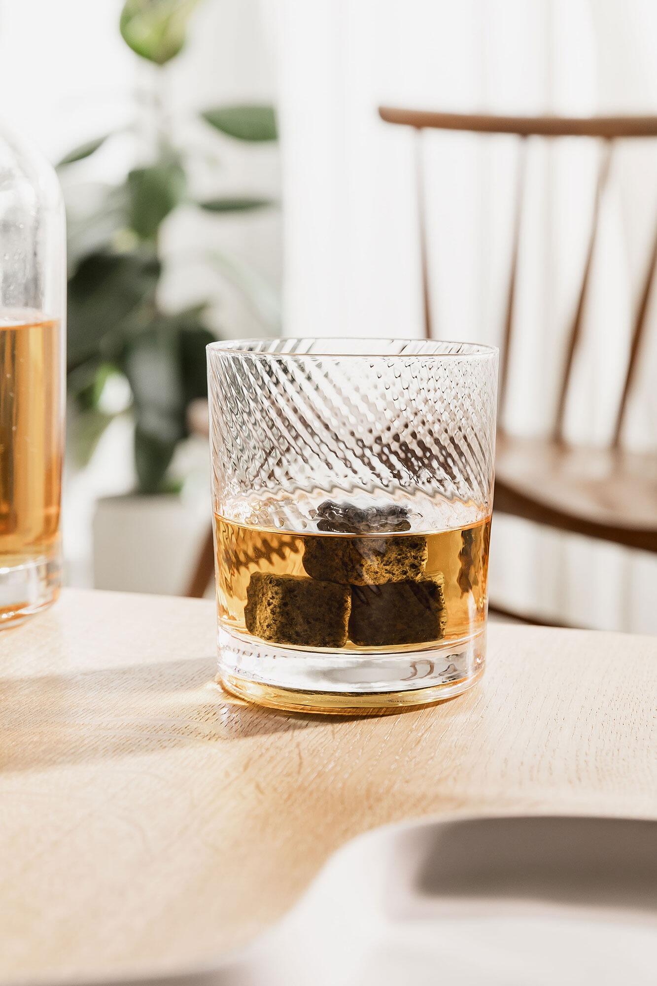 Twist Spinning Glass & Whisky Rocks Set