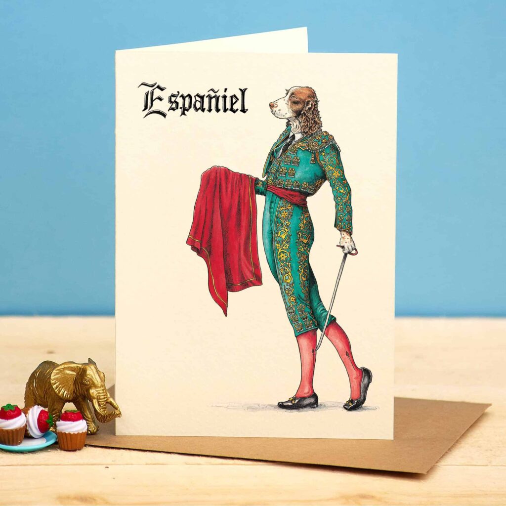Espaniel Punny Greetings Card