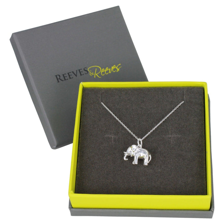 Elephant Pendant Sterling Silver Necklace