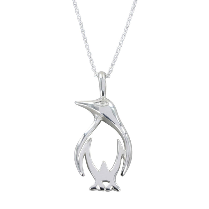 Silhouette Penguin Sterling Silver Necklace