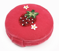 Pink Strawberry Compact Mirror
