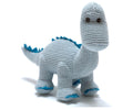 Diplodocus Baby Rattle - Organic Blue Cotton