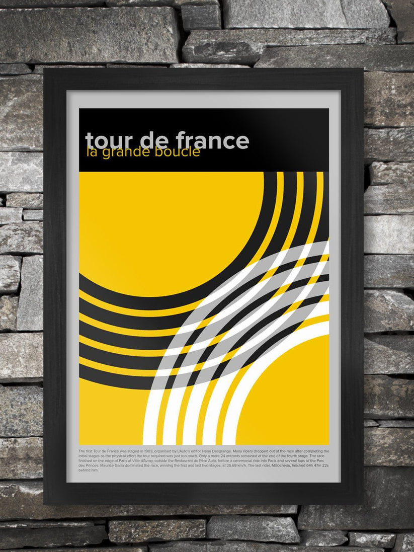 Tour de France Geometric - Cycling Poster Print