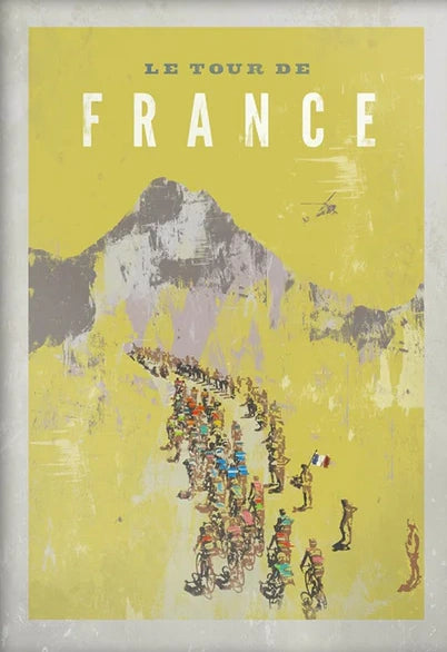 Tour de France Vintage Yellow - Cycling Poster Print