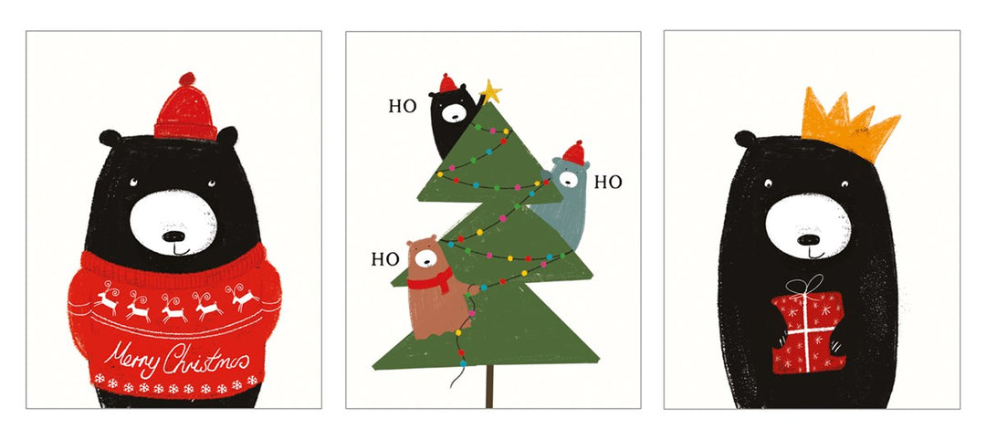 Bear Box Set Christmas Cards