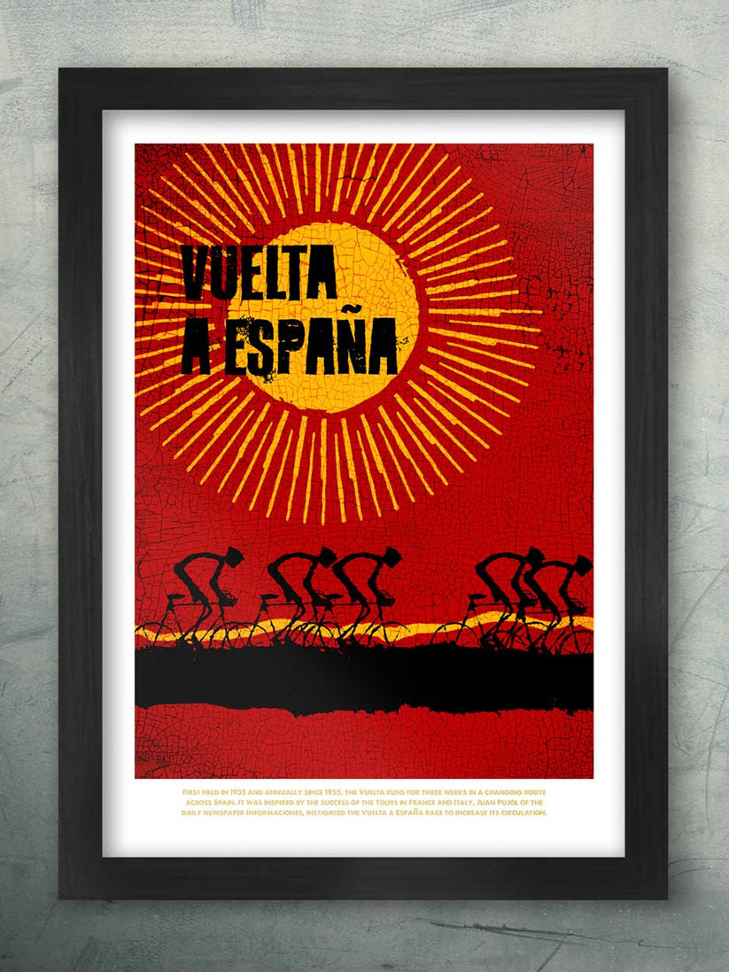 Vuelta Red - Cycling Poster Print