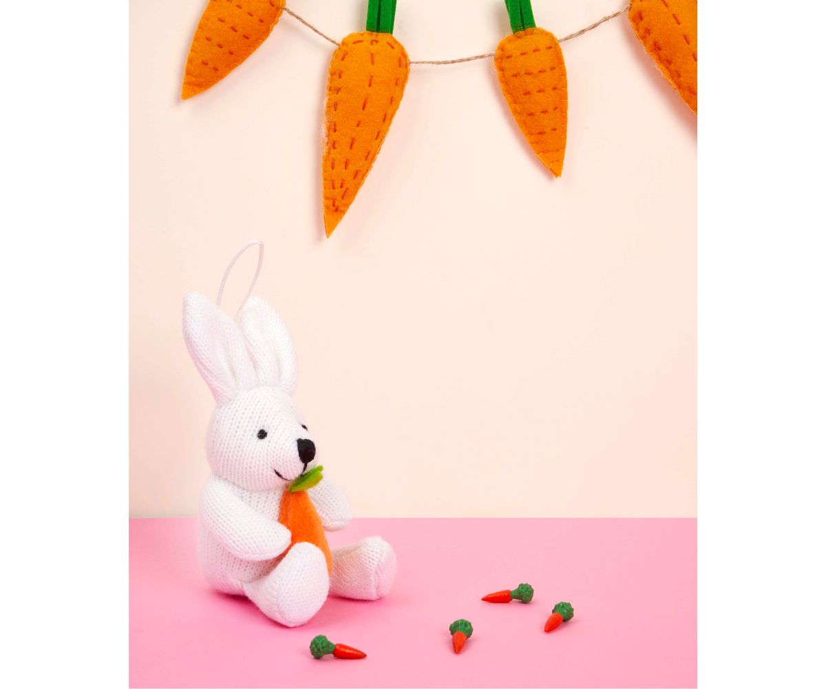 Spring Bunny Knitted Hanging Decoration