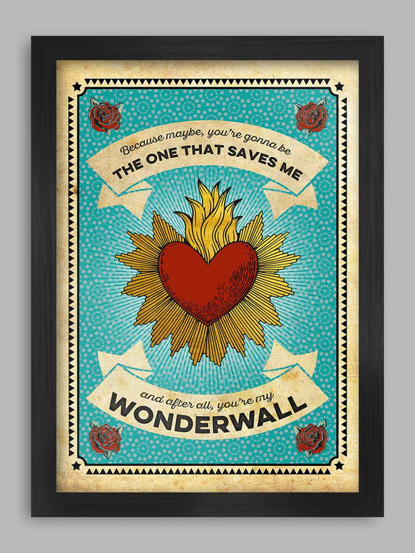 Wonderwall - A3 Music Poster Print