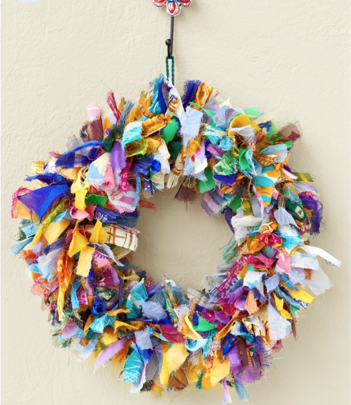 Recycled Fabric Wreath