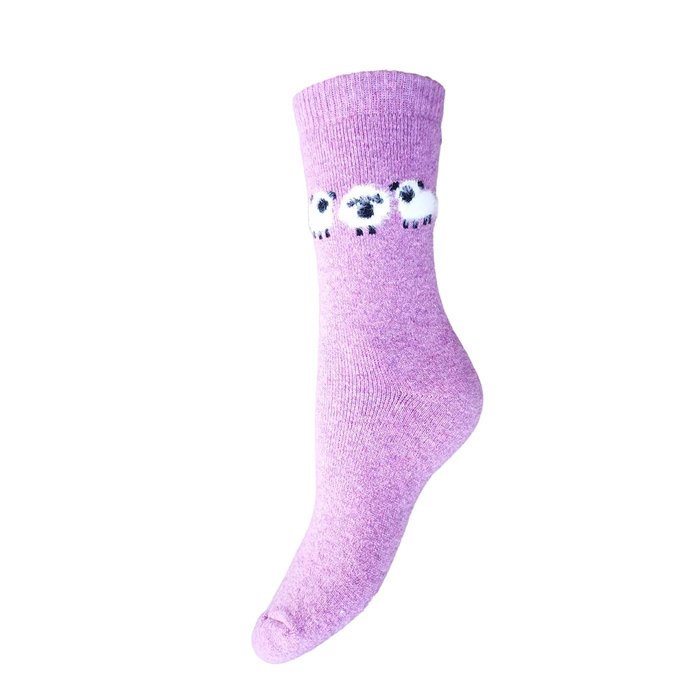 Wool Blend Socks -  Pink Sheep Flock