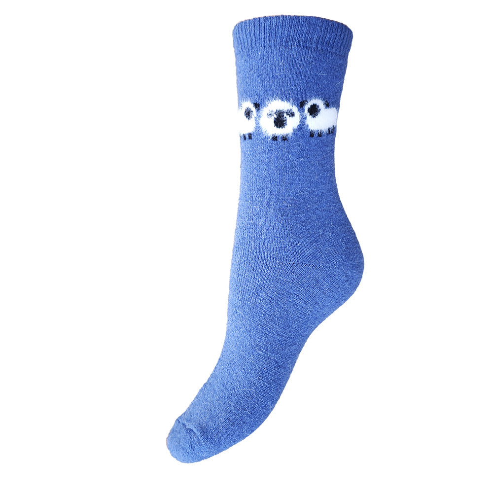 Wool Blend Socks -  Blue Sheep Flock