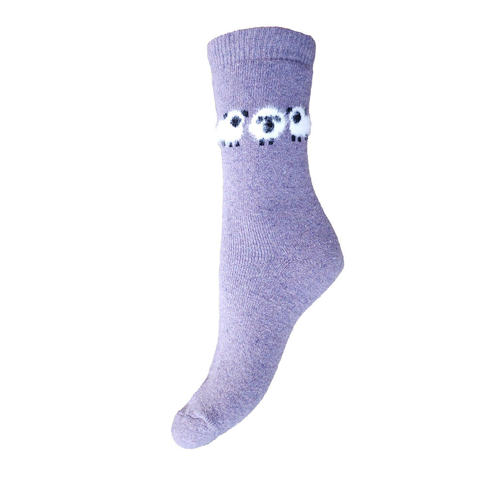 Wool Blend Socks -  Purple Sheep Flock