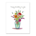 Birthday Flowers Greetings Card