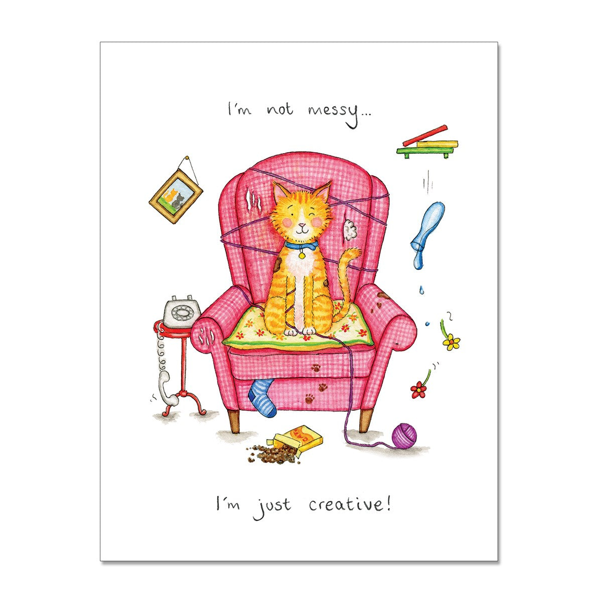 Creative Cat Greetings Card