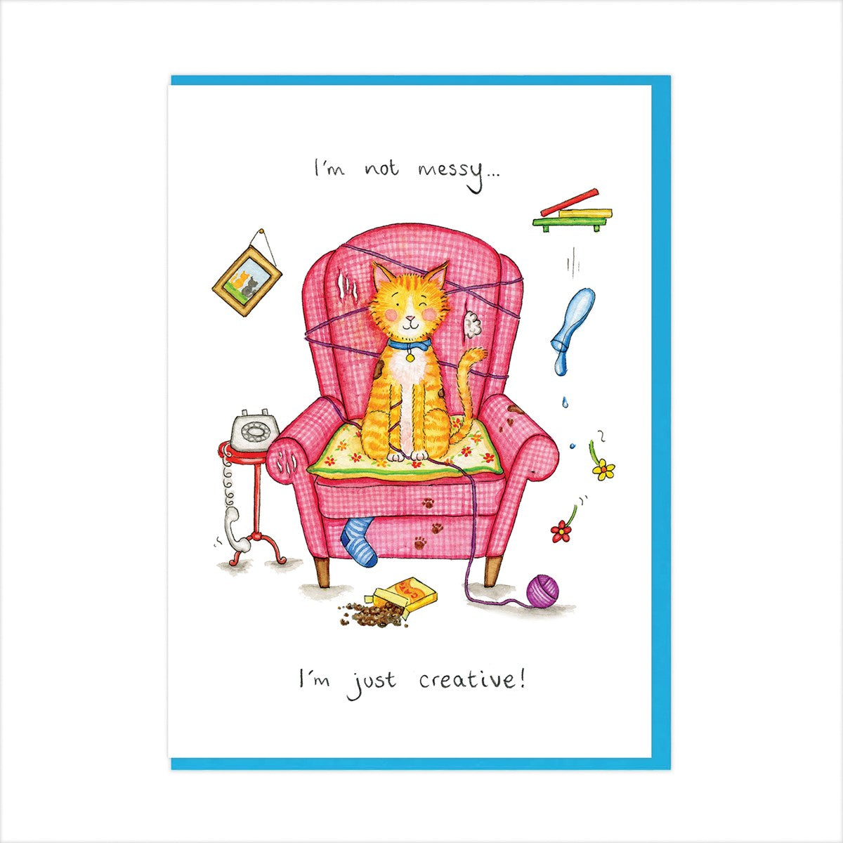Creative Cat Greetings Card