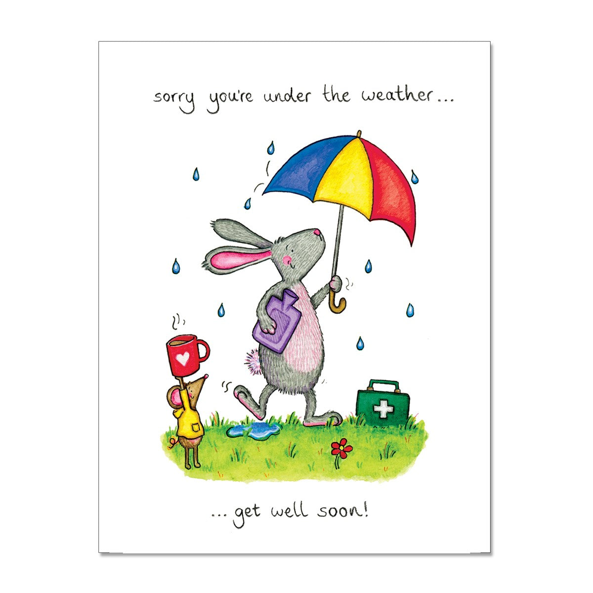'Sorry you're Under The Weather' Get well soon Card