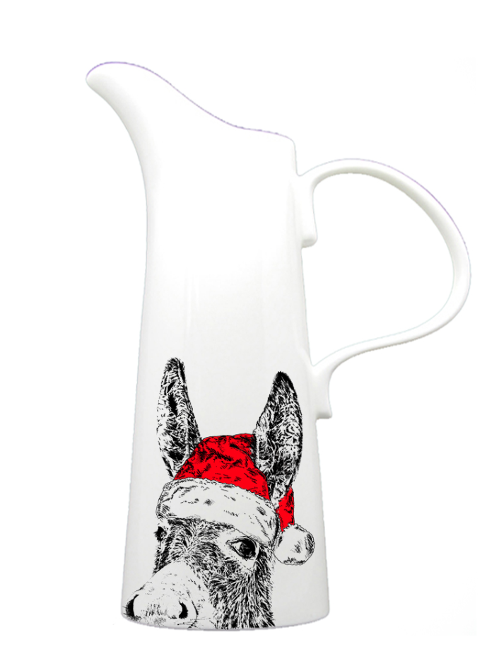 Christmas Donkey Bone China Jug