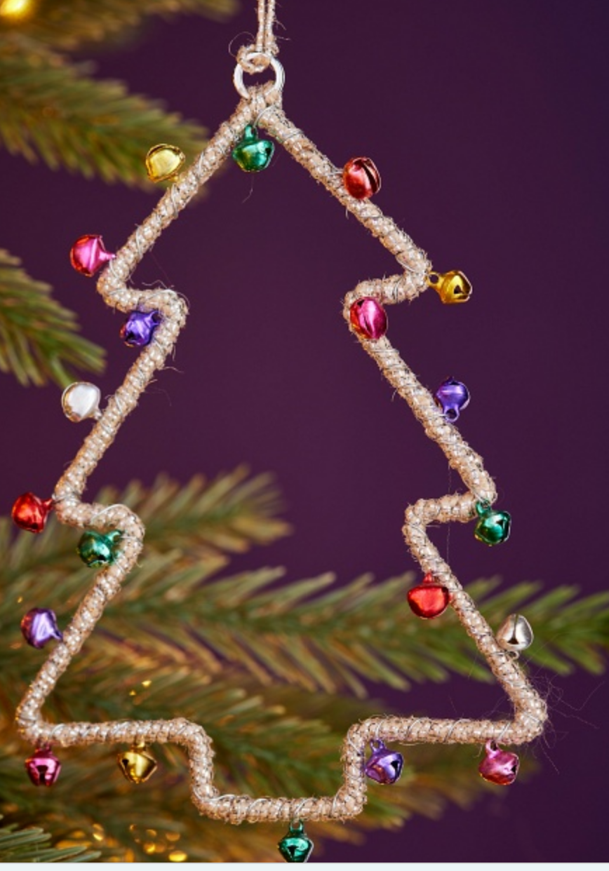 Singing Bell Christmas Tree Jute Decoration