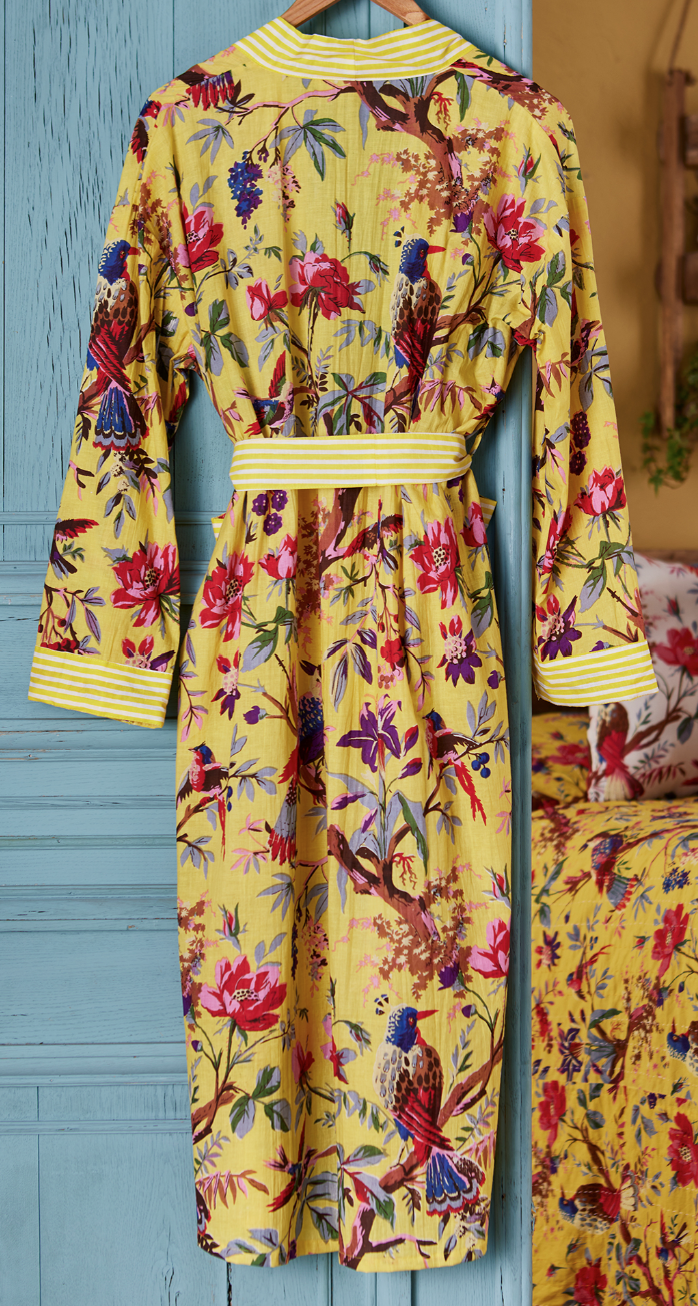 Dressing Gown - Bird Of Paradise Yellow