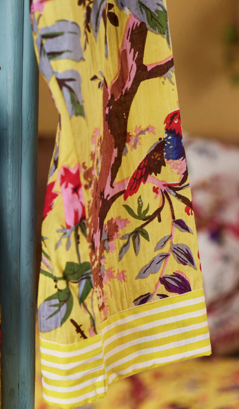 Dressing Gown - Bird Of Paradise Yellow