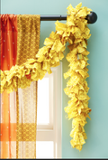 Recycled Sari Fabric Eco Tinsel/Garland - Yellow