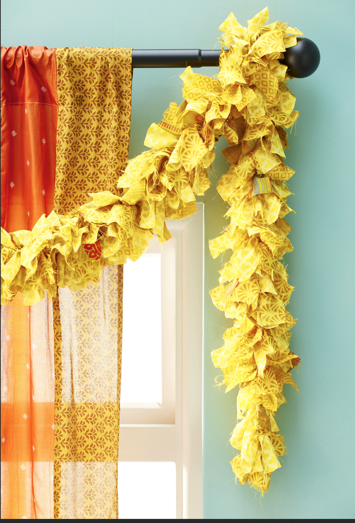 Recycled Fabric Garland - Yellow