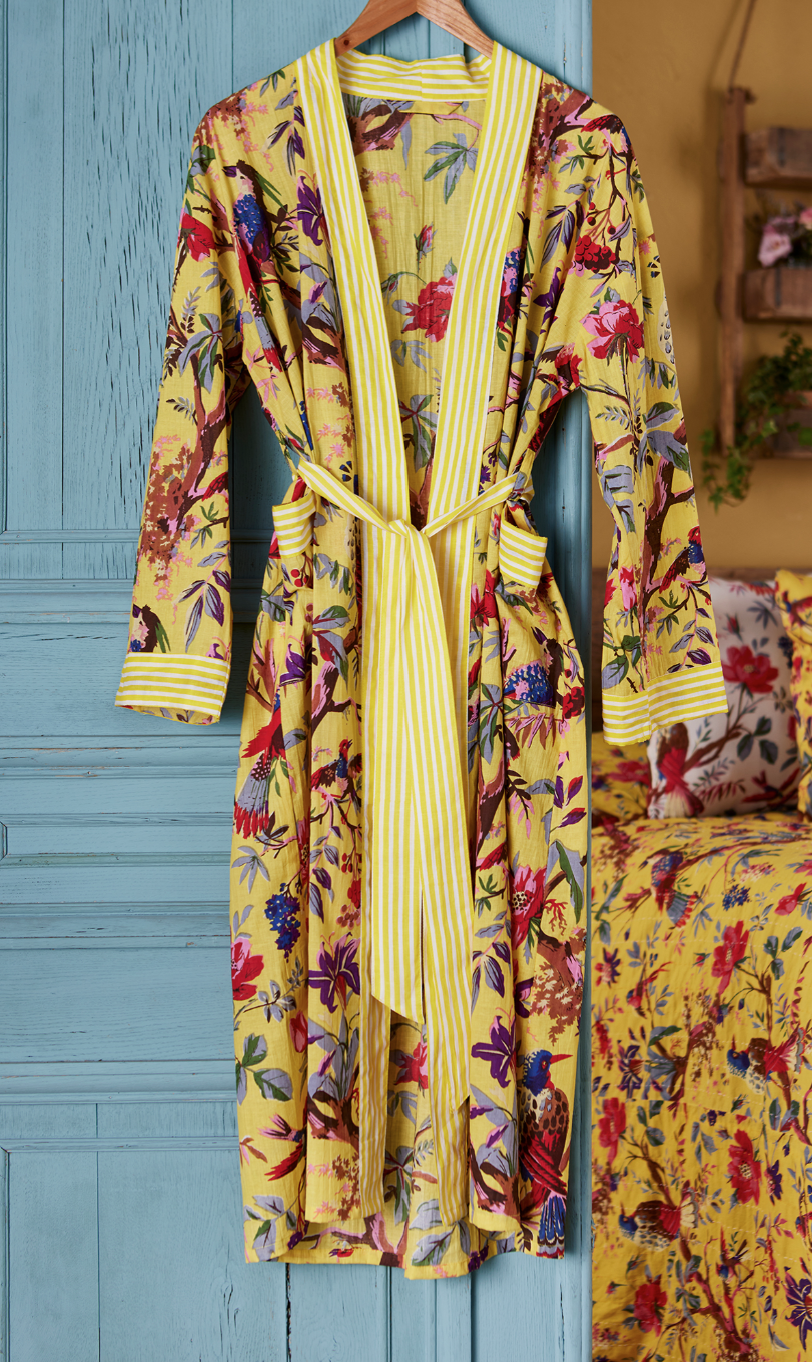Dressing Gown - Bird Of Paradise Yellow