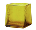 Ochre Yello Iduna Glass Tea Light Holder