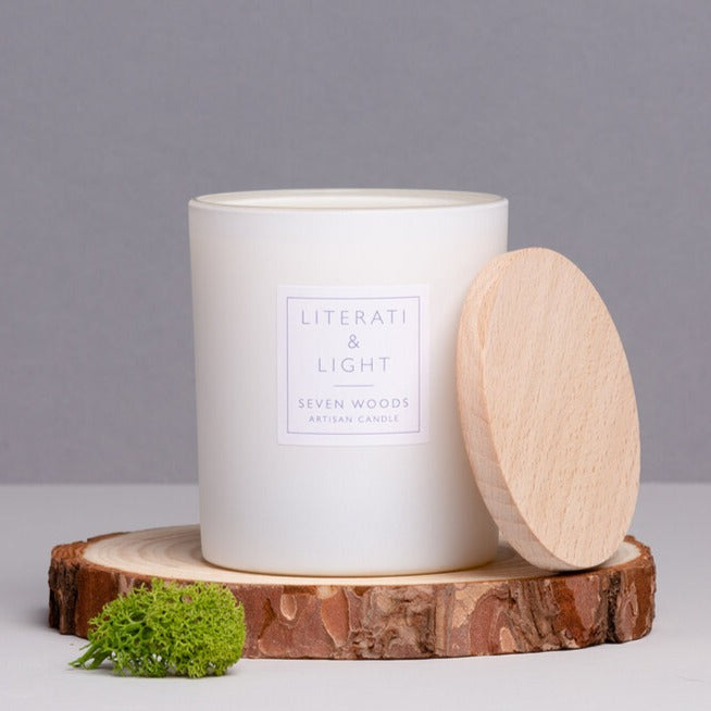 Seven Woods - Moss, Vetiver, Irish Turf - Literary Soy Wax Candle (240g)