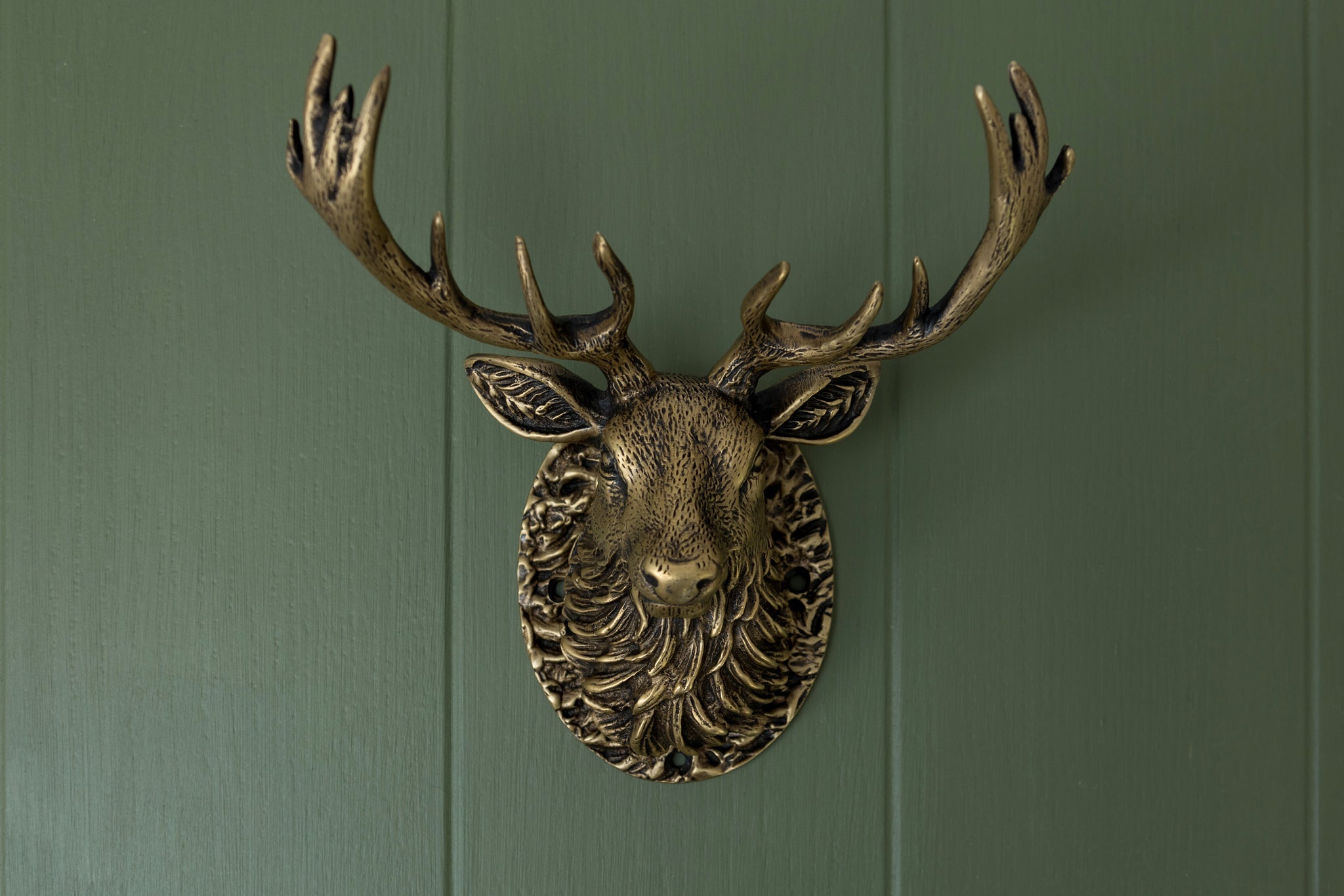 Stag Door Knocker - Heritage Finish