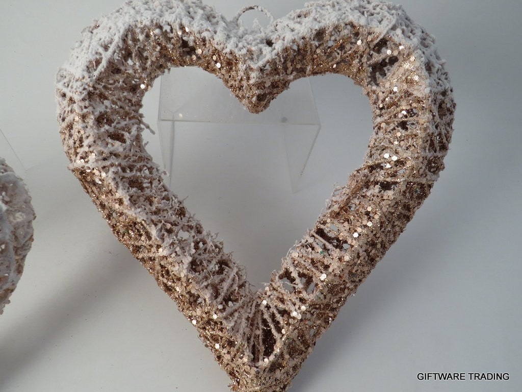 Rose Gold Hanging Heart