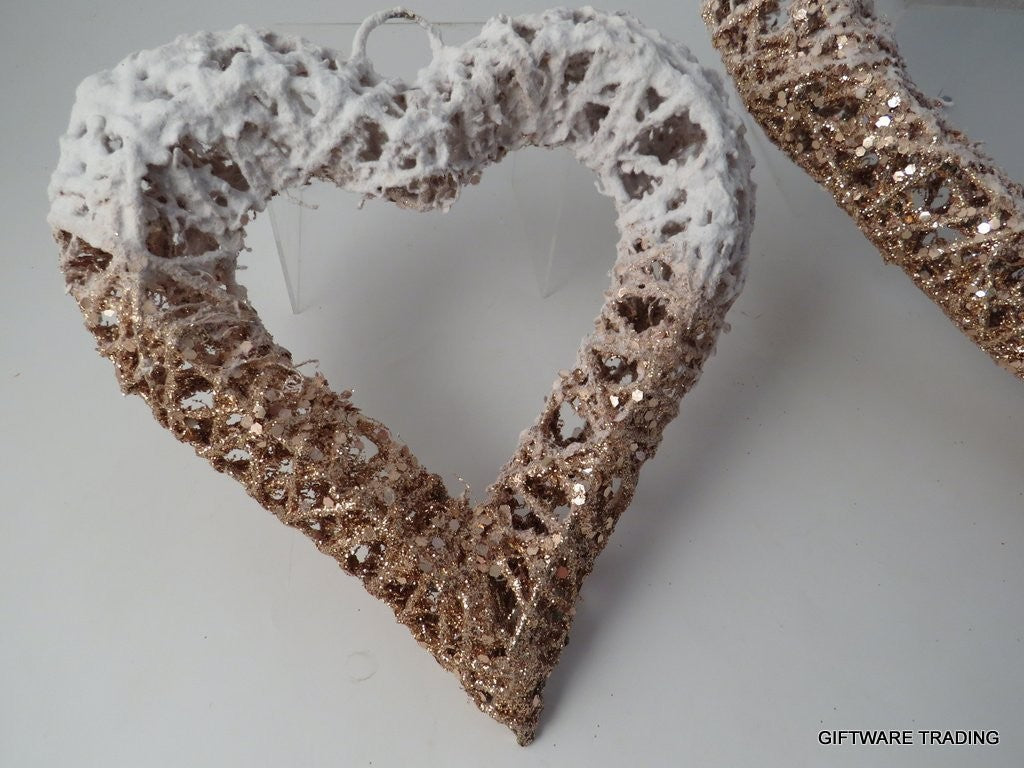 Rose Gold Hanging Heart