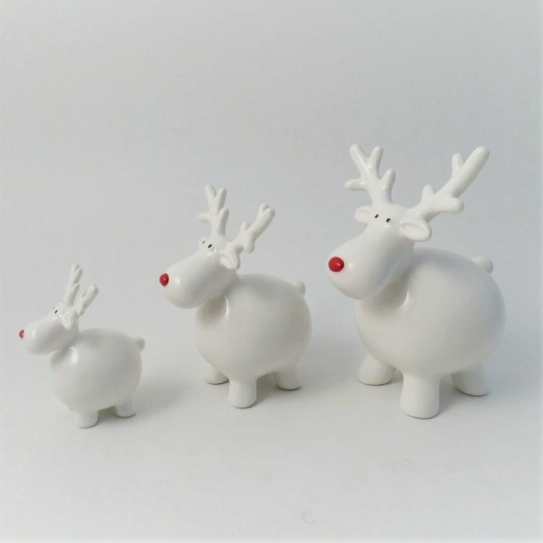 Round Reindeer With Red Nose