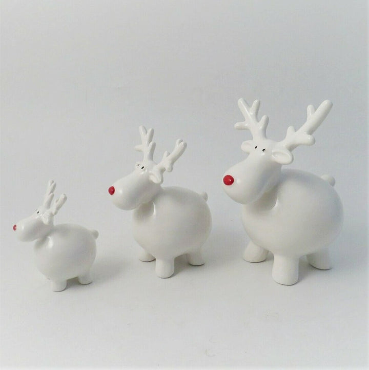 Round Reindeer With Red Nose