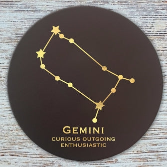 Star Sign Leather Coasters