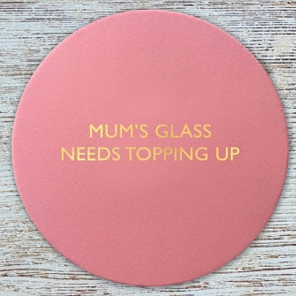 Mum's Glass Leather Coasters