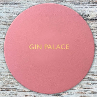 Gin Palace Leather Coasters