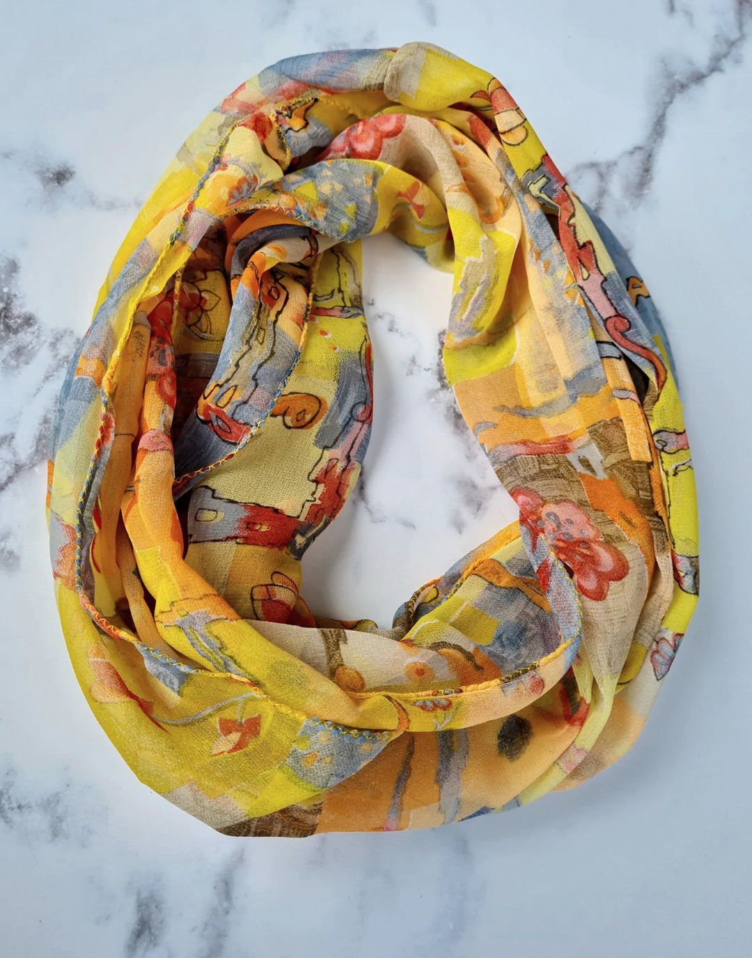 Infinity Scarves - Yellow Pattern