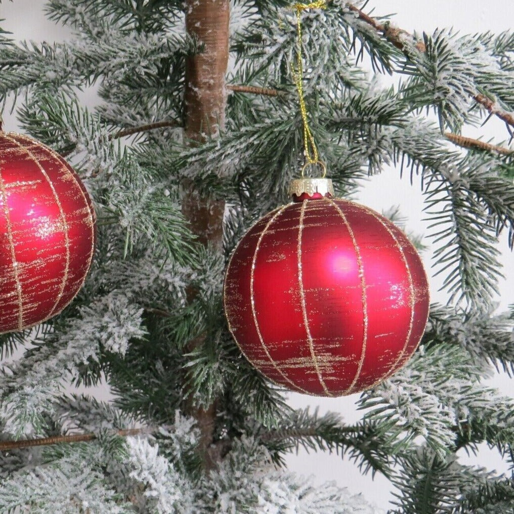 Red & Gold Glitter Bauble