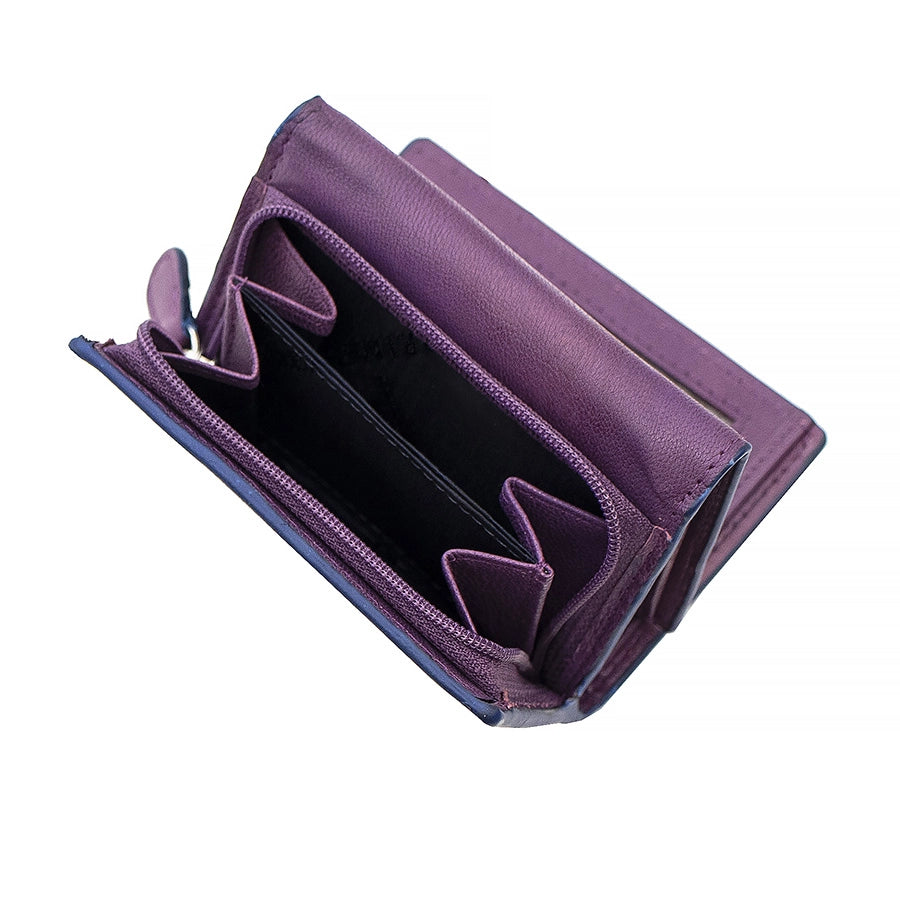 Luna Small Trifold Purse - Purple