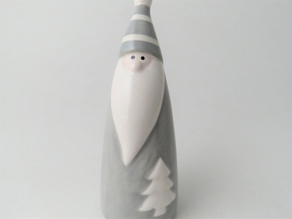 Grey & White Santa Ornament