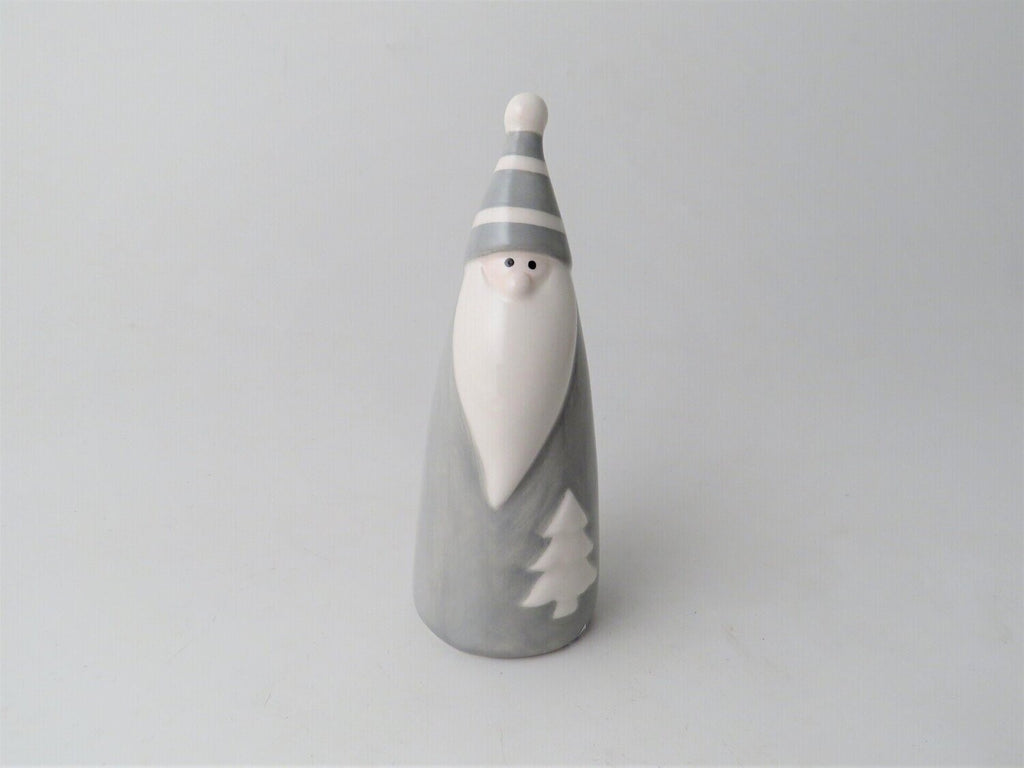 Grey & White Santa Ornament