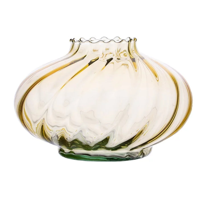Round Fluted Vase - Recycled Glass