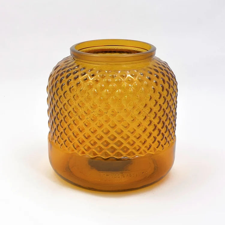 Diamond Hurricane Glass Vase