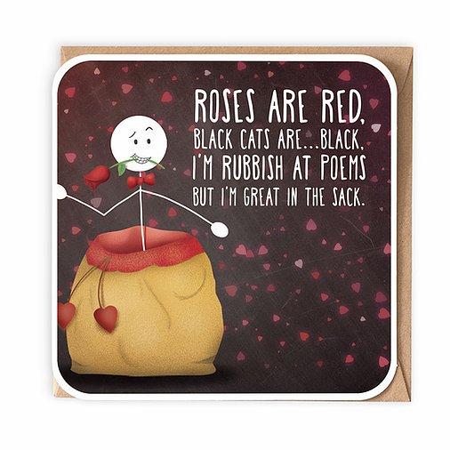 Roses are Red, Black Cats Are Black Valentine's card