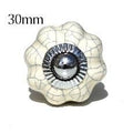 30mm Cream Crackle Melon Knob
