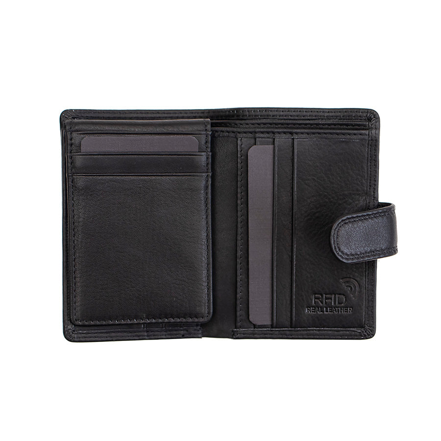 Washington Leather Card Holder Wallet / Black